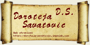 Doroteja Savatović vizit kartica